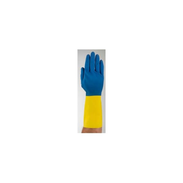 Chemical Resistant Gloves, Natural Rubber Latex and Neoprene Blend Coating, 12.8 in L, 10, 12 PK